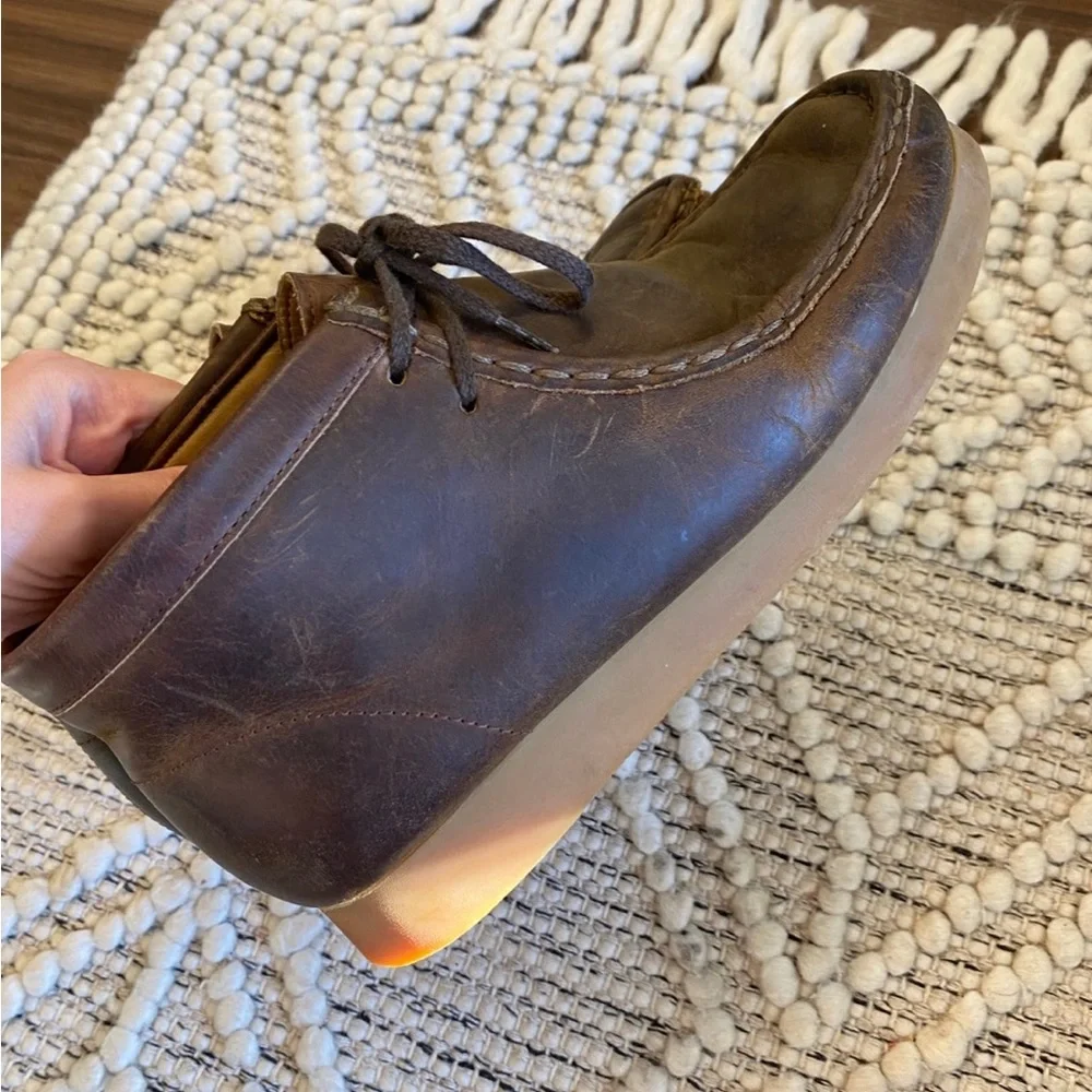 Clarks Stinson Hi 26063363 Mens Brown Leather Lace Up Chukkas Boots‎ - Size 6 m